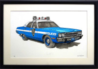 Blue Police Car - Petr Ptáček - grafika